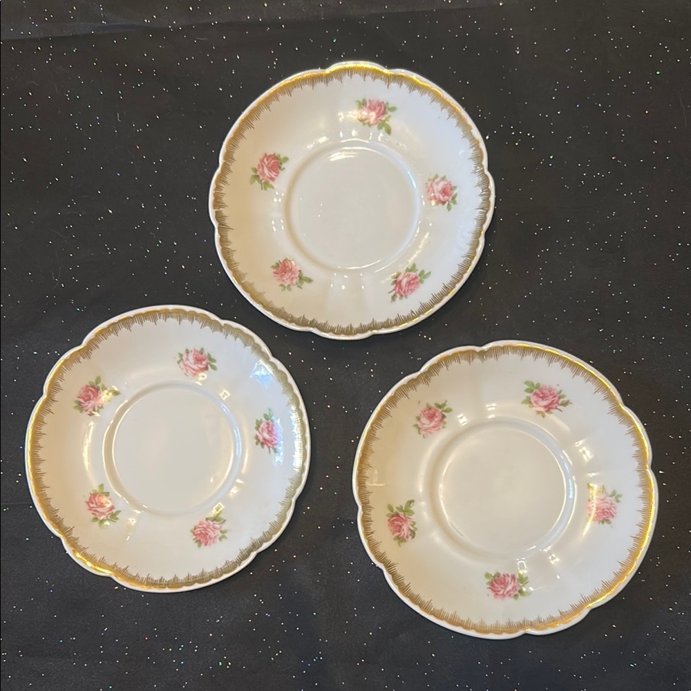 Three Limoges Vintage Plates Bundle